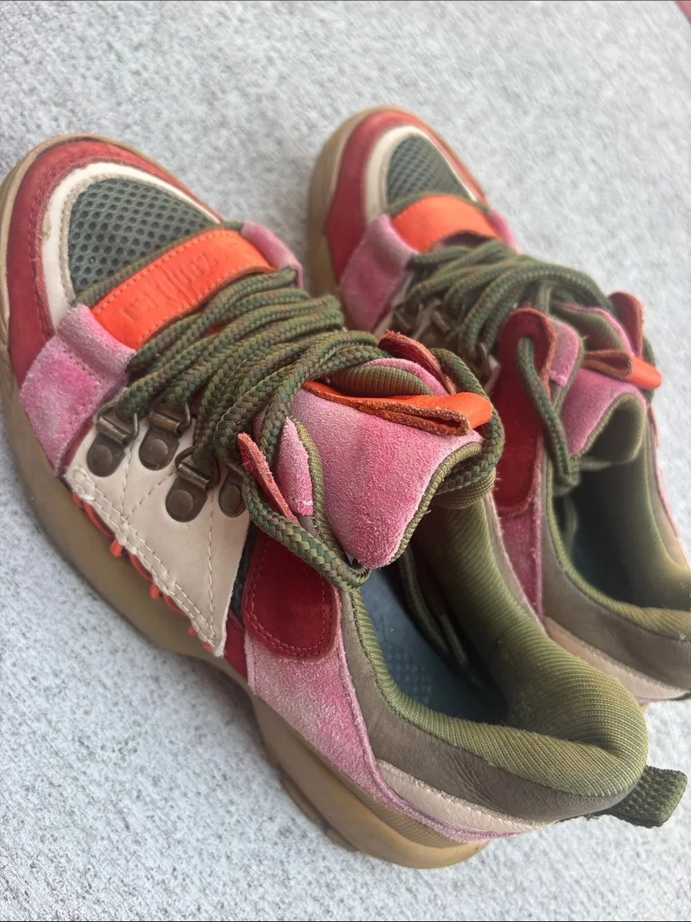 FARM Rio Pink, Orange & Olive Green Kids Sneakers